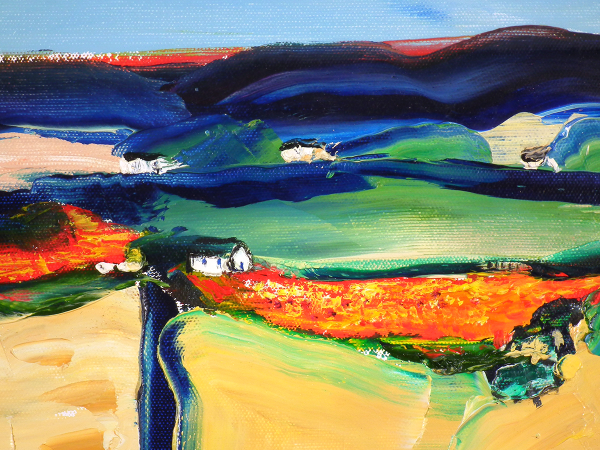 Oil on canvas, Judith Donaghy, valley landscape
