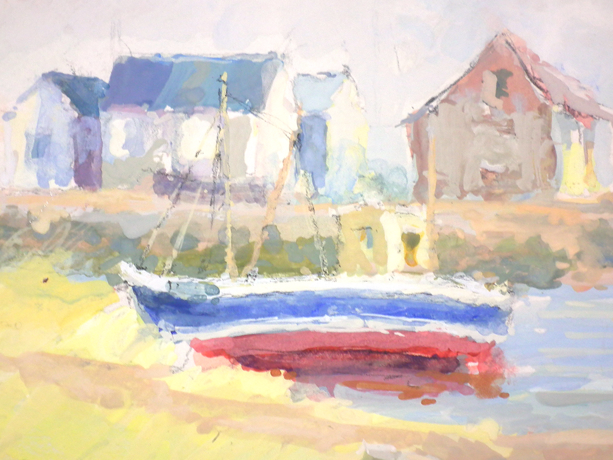 Terry Whittaker, Brancaster, Gouache