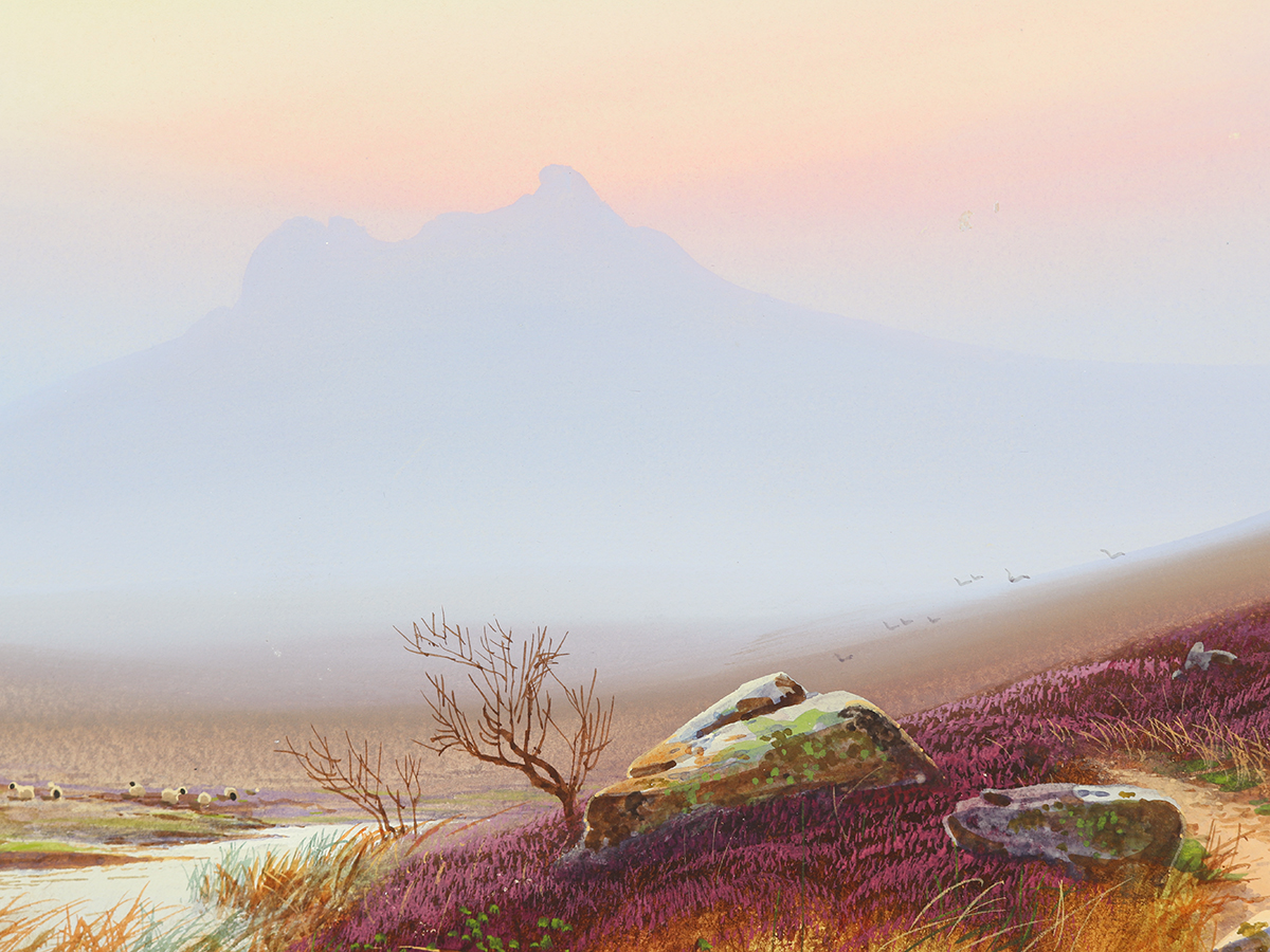 Ben Graham / Douglas Pinder - Heytor, Dartmoor, Watercolour & Gouache