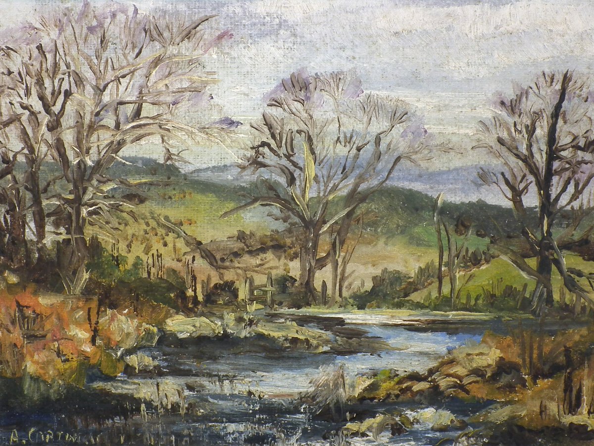 A Cartwright, Woodland Landscape, Oil on board