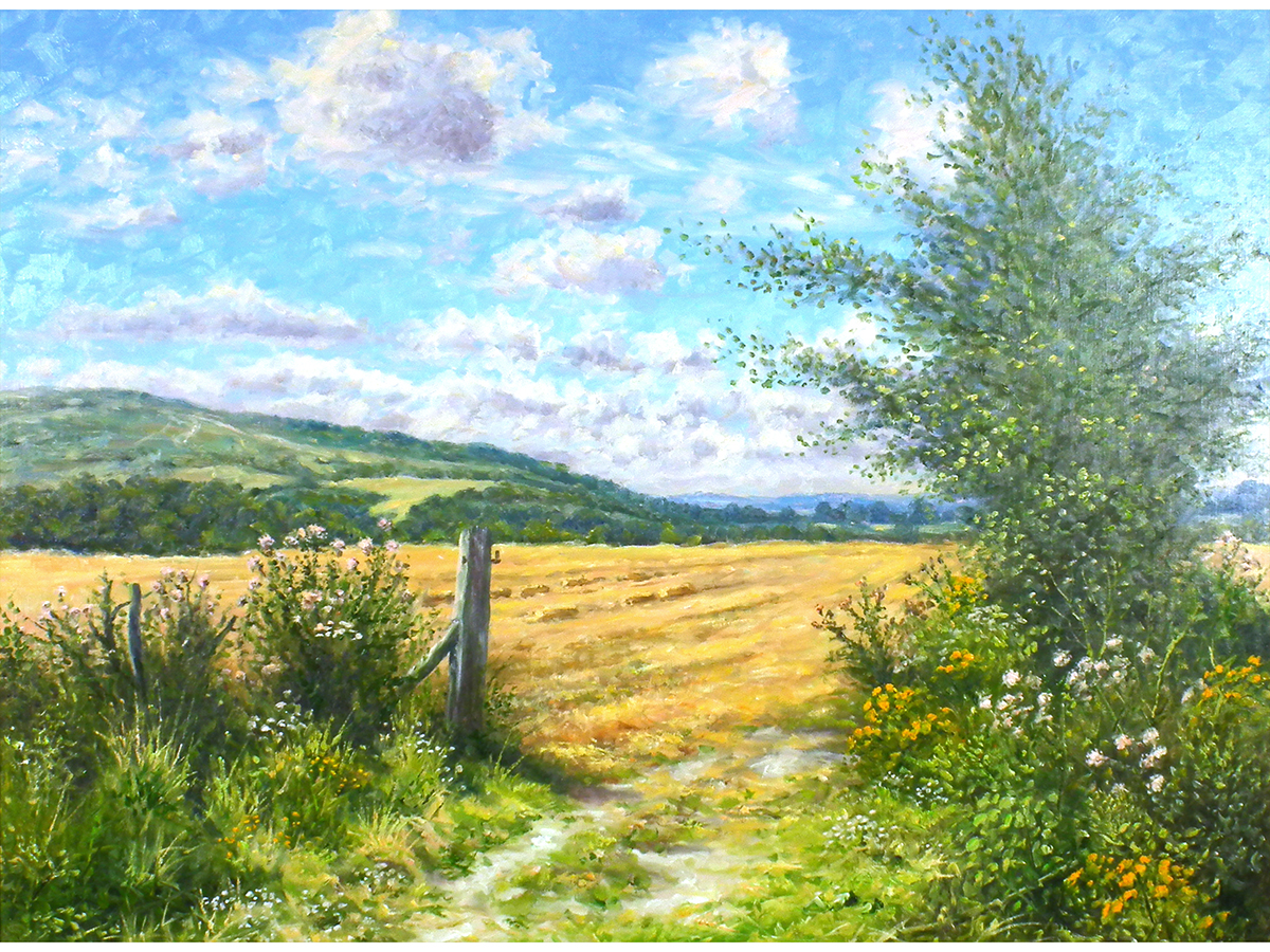 Mervyn Goode, A Fresh Summers Day Below The Downs, Oil on Canvas