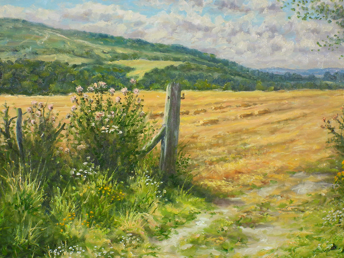 Mervyn Goode, A Fresh Summers Day Below The Downs, Oil on Canvas