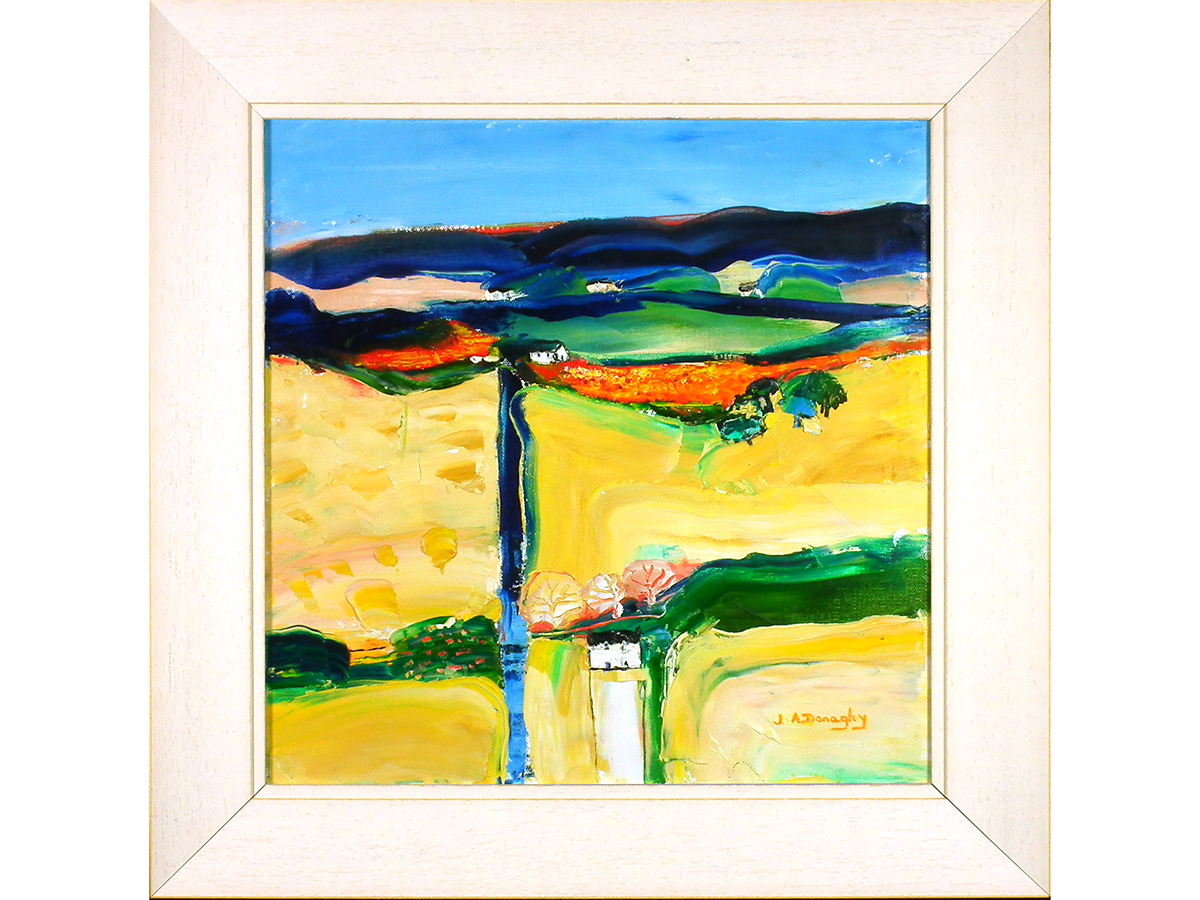 Oil on canvas, Judith Donaghy, valley landscape