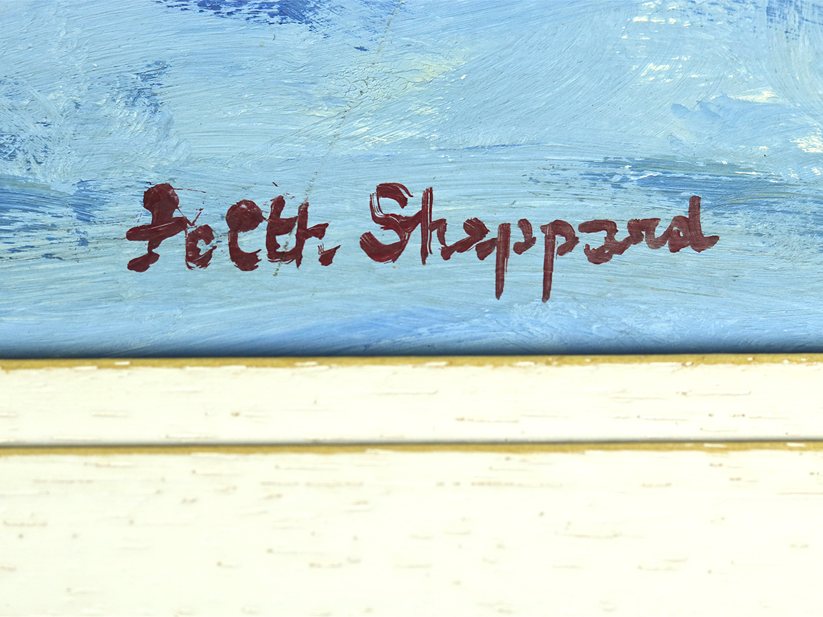 Faith Sheppard, Oil on Board, HMS Discovery & St Pauls
