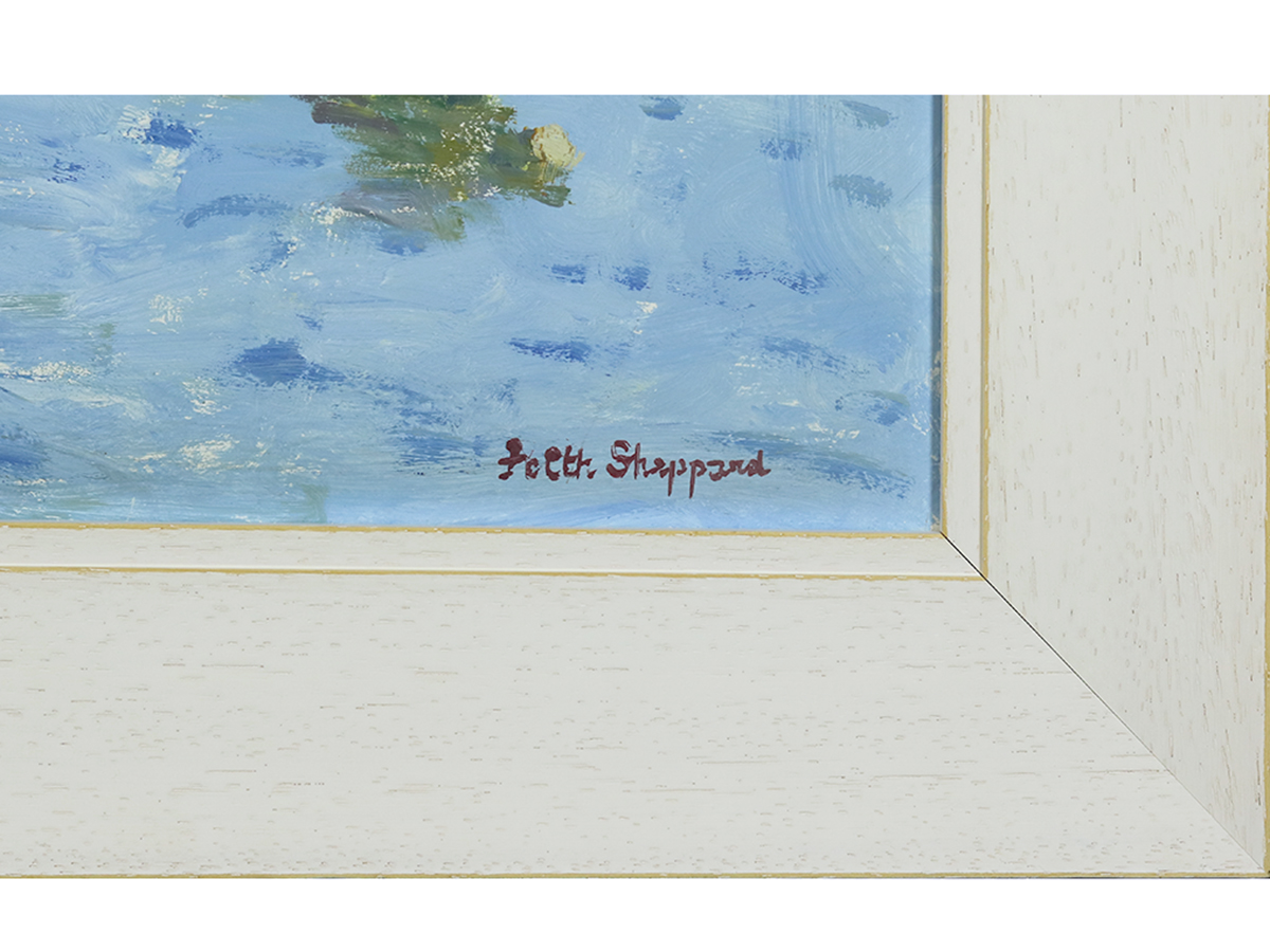 Faith Sheppard, Oil on Board, HMS Discovery & St Pauls