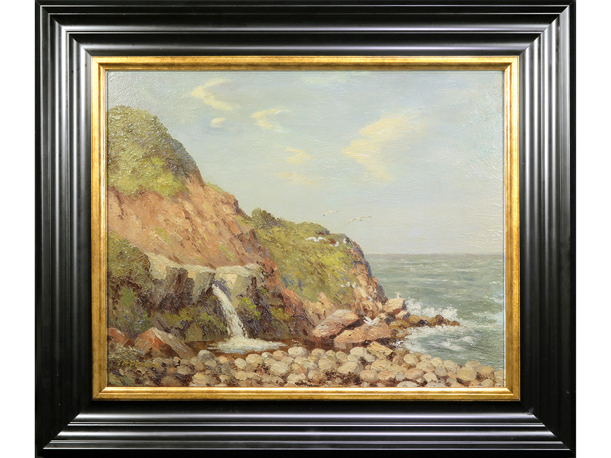 J H Perrins, Fylingdales Artists, Hayburn Wyke, North Yorkshire, Oil Painting