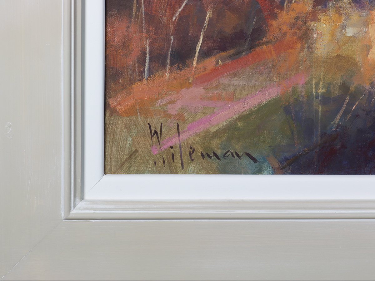 Peter Wileman, The River Nidd, Knaresborough. Original oil on canvas framed
