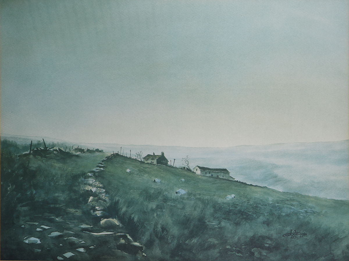 Ashley Jackson Print, Cold & Damp on Bradshaw Moor - Signed to rear