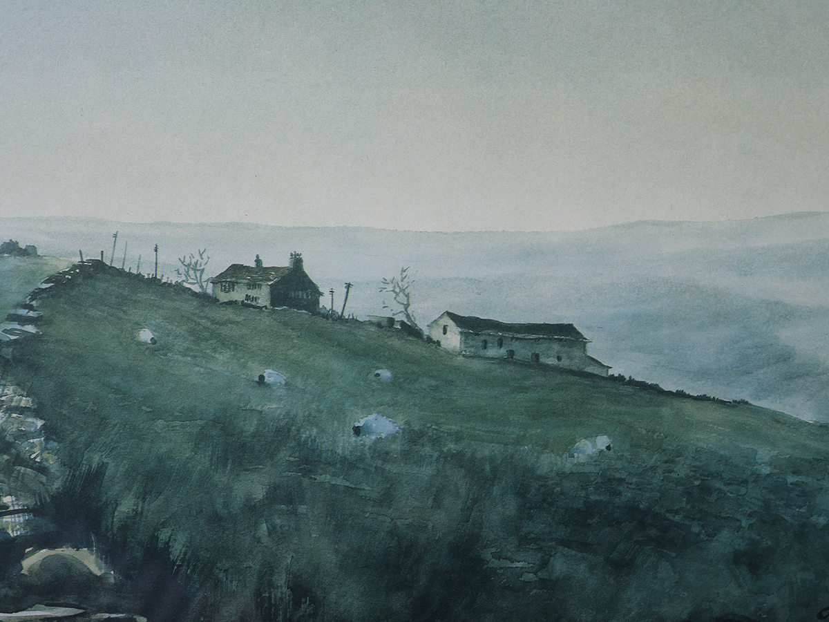 Ashley Jackson Print, Cold & Damp on Bradshaw Moor - Signed to rear