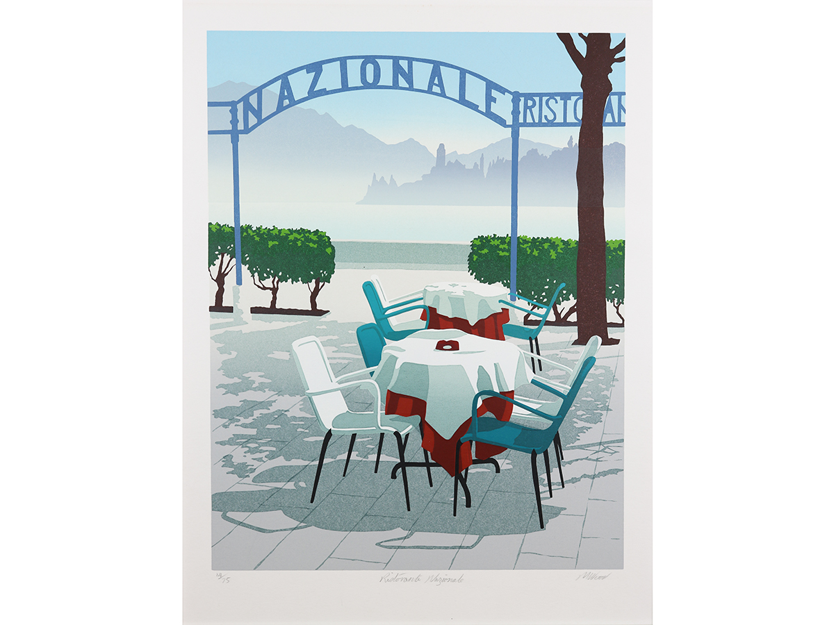 Ristorante Nazionale, M Wood, Limited edition screenprint 14/75