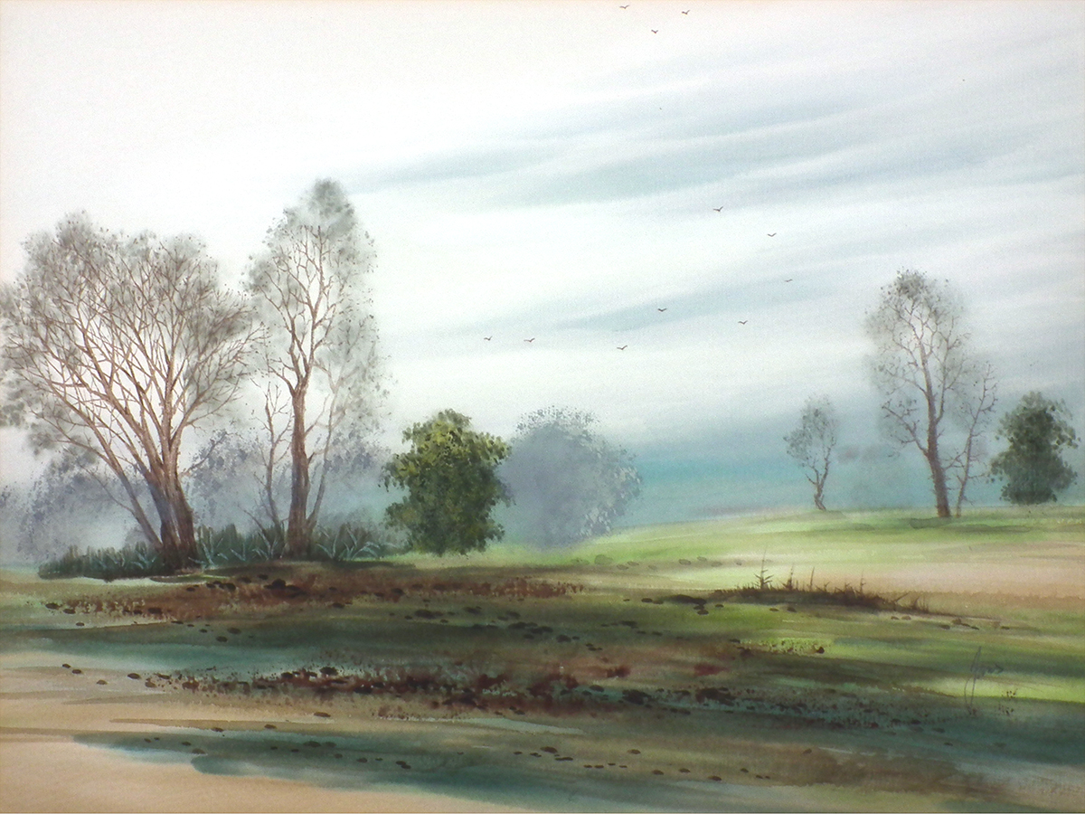 Woodland Landscape, Watercolour