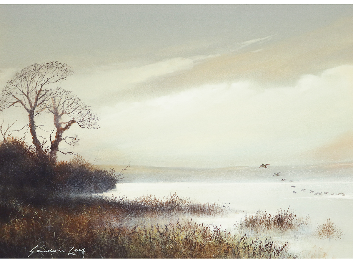 Gordon Lees, Watercolour, River Landscape