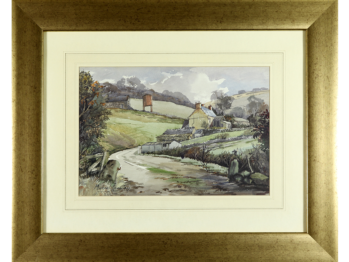 Michael Crawley Watercolour, Derbyshire Landscape