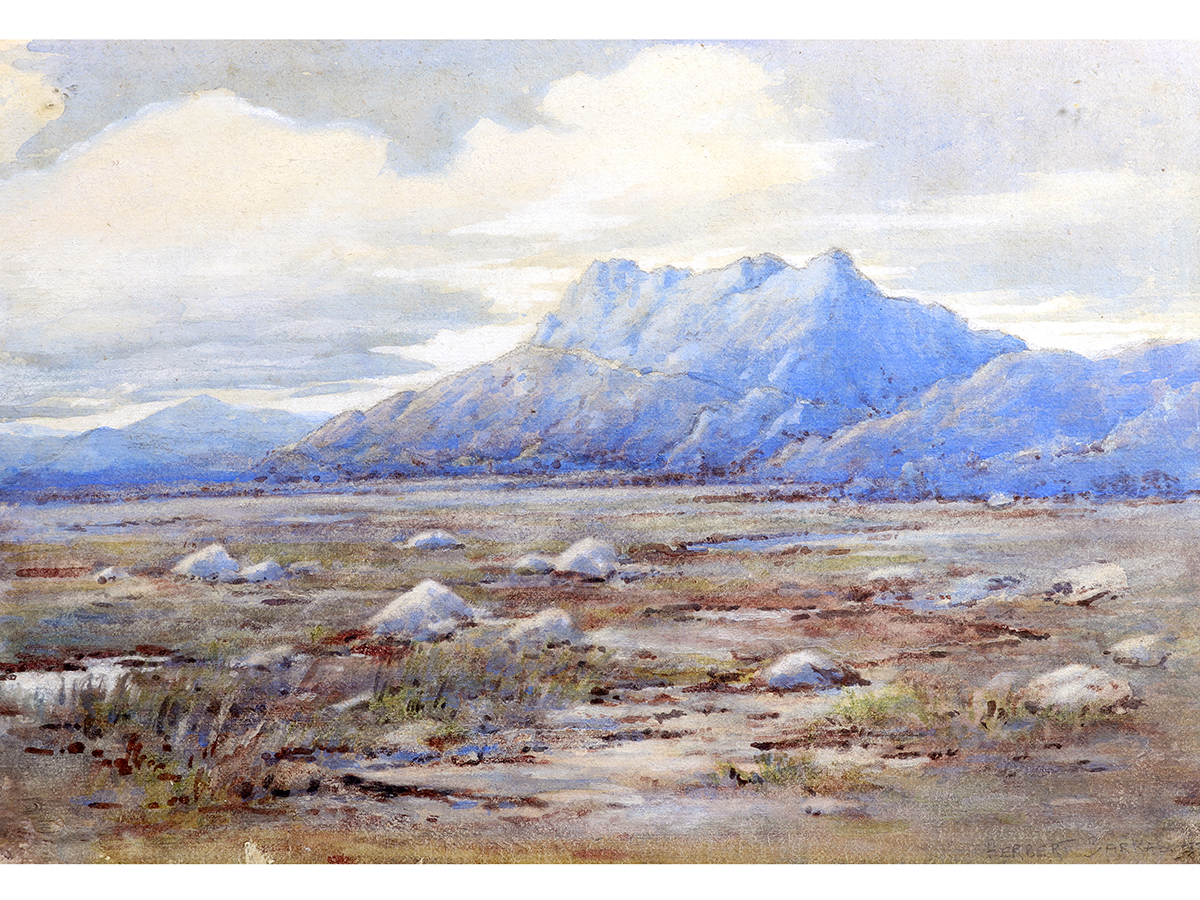 Herbert Barkas, Watercolour painting, moorland