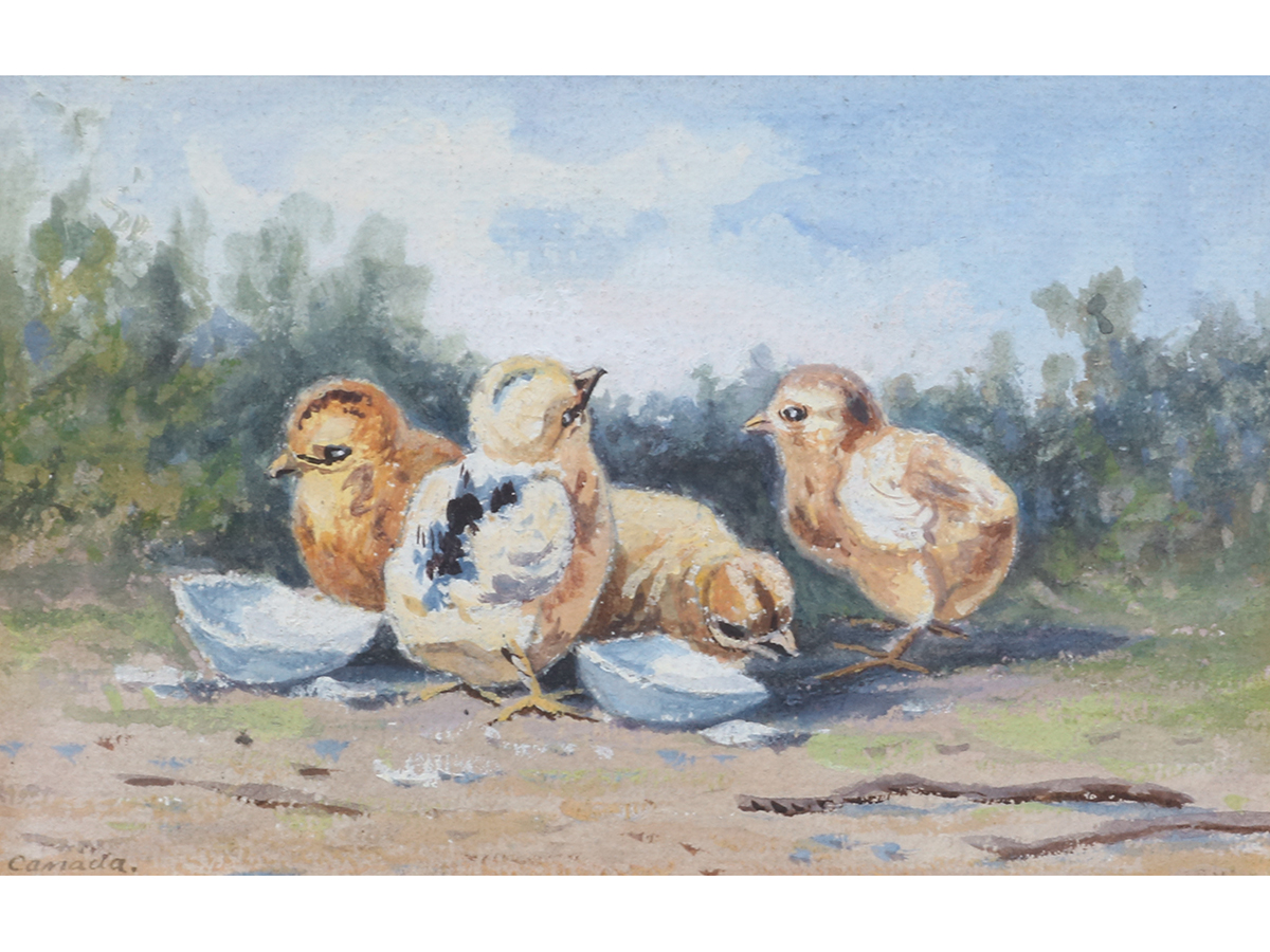The Hatchlings, Watercolour, Chicks, Farmyard, Original Art
