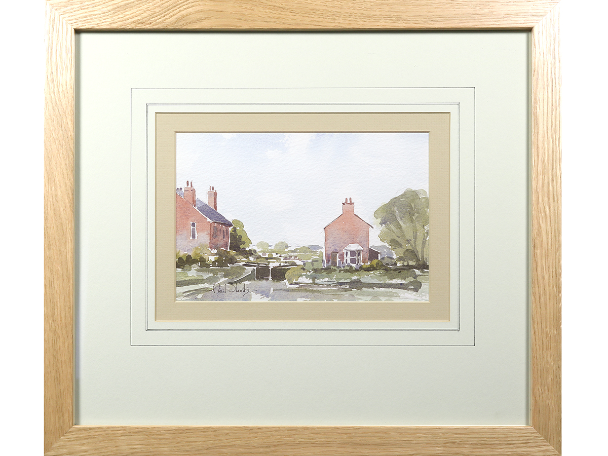 Neil Sleath. Original Framed Watercolour. The Lock