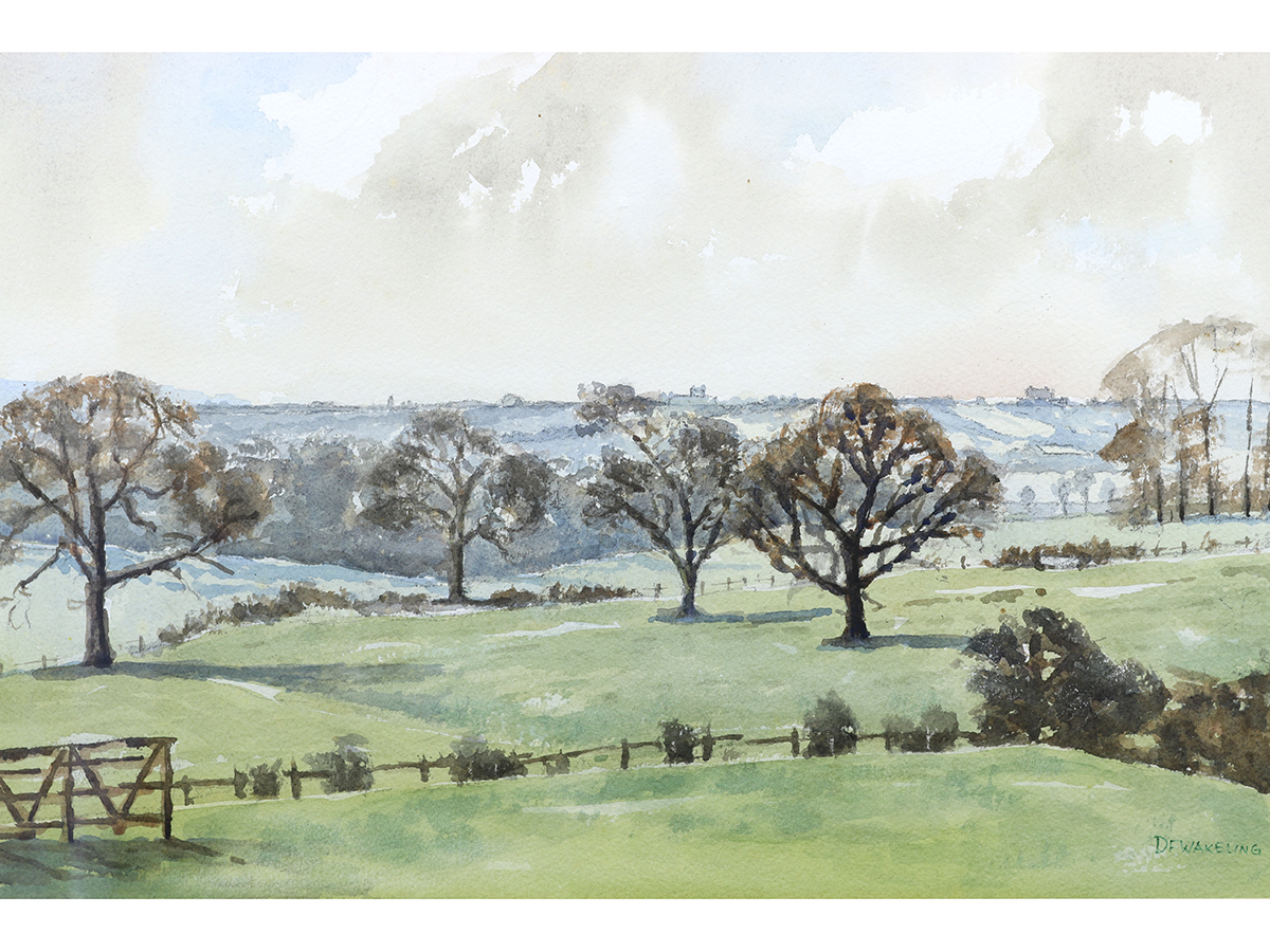 Country Landscape, Watercolour, Wakeling, Rural