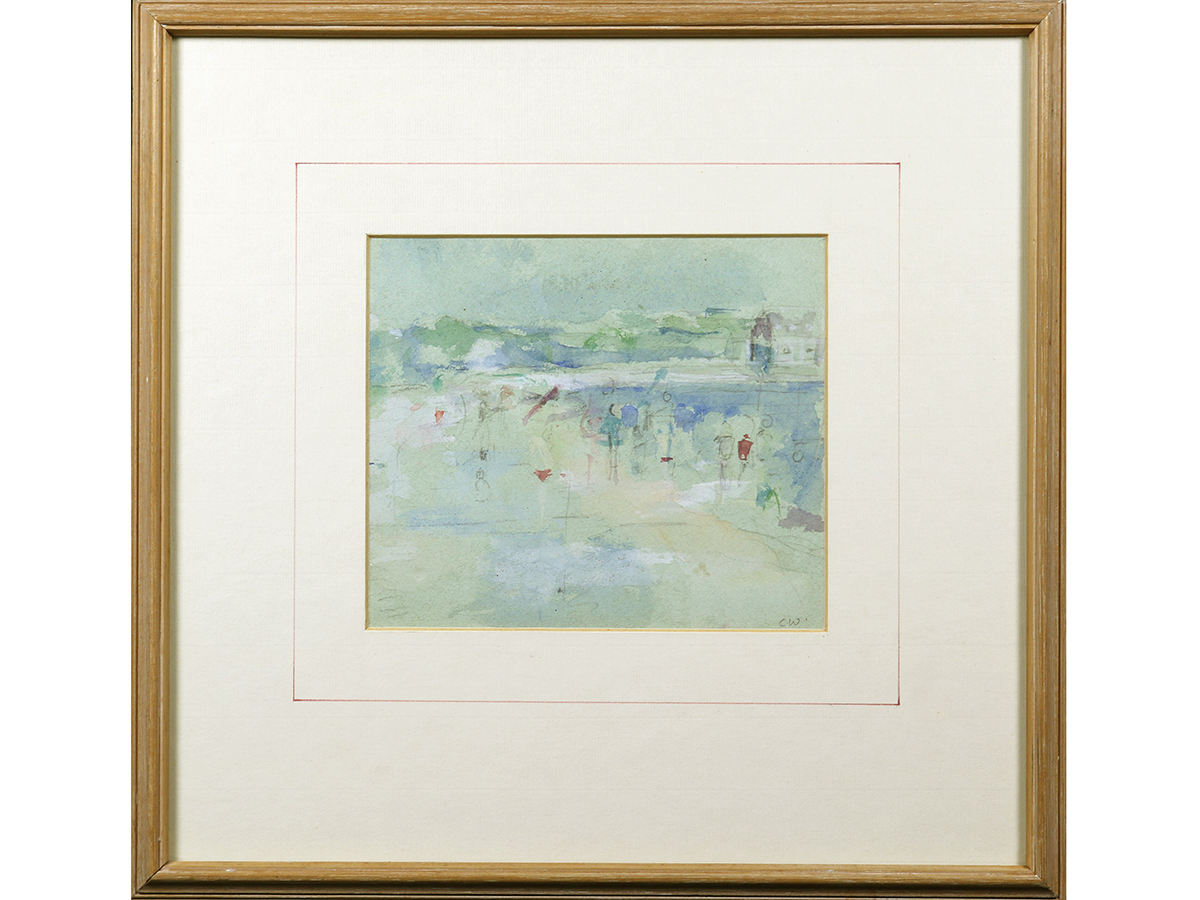 Charlotte Ann Davidson Werner, Carnac Plagne, Brittany, France. Watercolour. Royal Academy Exhibition 1985