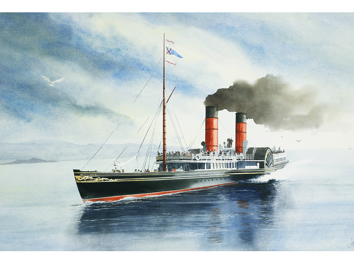 R.M.S. Columba, John Clayton, Watercolour