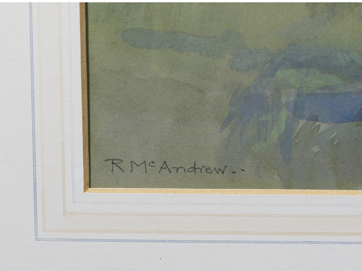 Westmorland Mountain & River Landscape - watercolour & gouache painting - R McAndrew