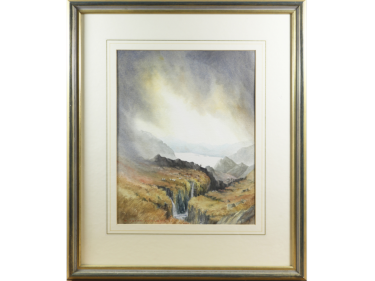 D Keith Johnson, Toward Derwentwater From Scafell, Watercolour