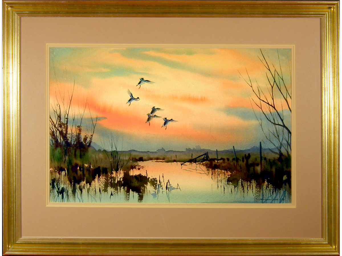 Mallards Rising, An Evening Scene